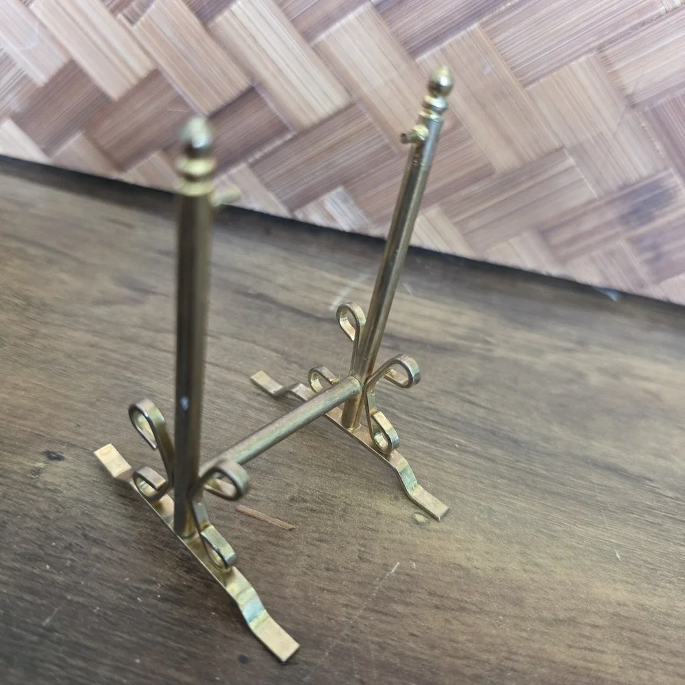 Miniature Dollhouse Full length Mirror Holder Only Metal Vintage Replacement